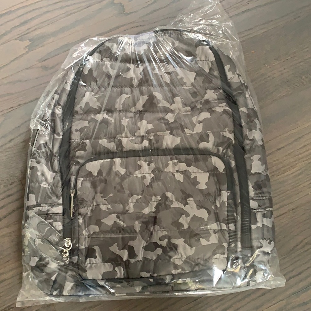Bari lynn grey camo backpack